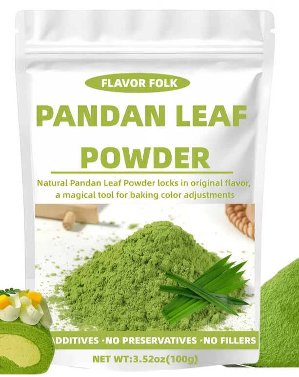 Natural Pandan Leaf Powder Suitable Baking Desserts & Drinks Allergen-Free