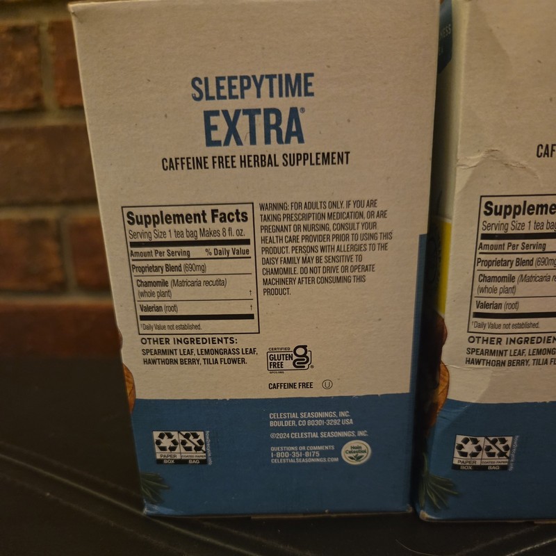 2x Wellness Tea, Sleepytime Extra®, Caffeine Free, 40 Tea Bags Each Box 2.5 oz gallery