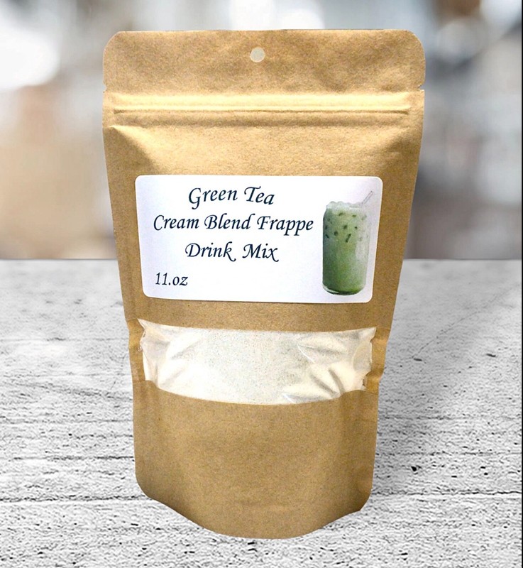 Dragonfly Topical Green Tea Cream Blend Frappe Drink Mix~Iced Or Frozen~ 11.oz