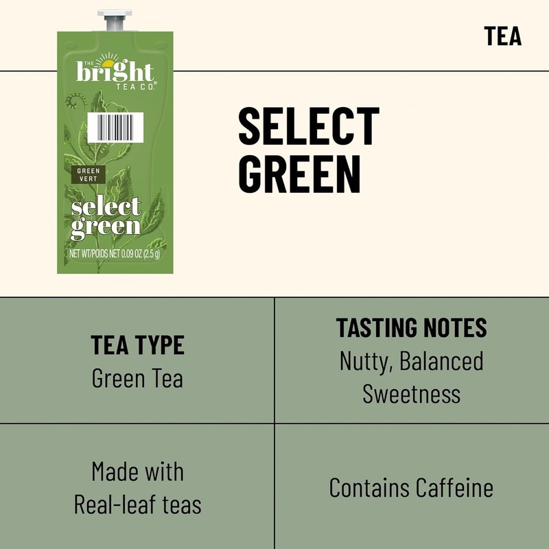 Flavia Bright Tea Co. Select Green Tea | 100 Count Case gallery