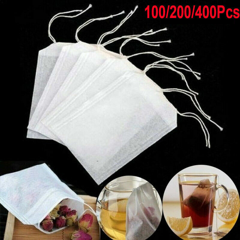 100-400Pcs Empty Tea Bags with String Heal Seal Filter Paper Herb Loose Tea Bags gallery