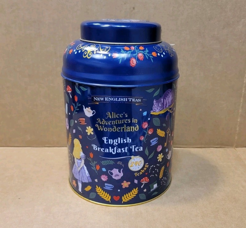 New English Teas Alice In Wonderland English Breakfast Tea 240 Bags Cannister