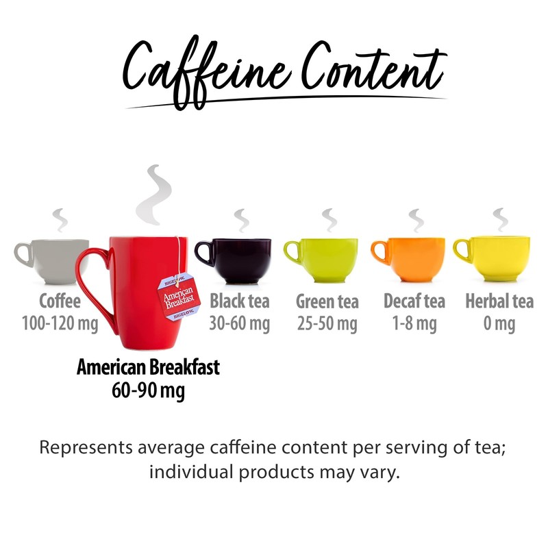 Caffeinated American Breakfast Black Tea Bags, 120 Count Total, 6 Packs gallery