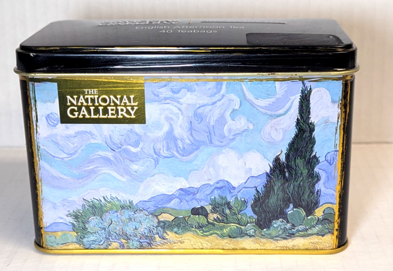 National Gallery English Afternoon Tea Tin Van Gogh Wheatfield with Cypresses