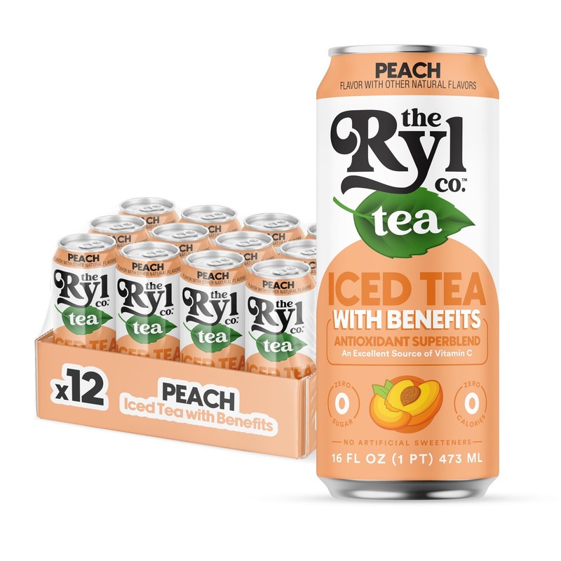 Ryl Iced Tea, Peach, Antioxidant Superblend, No Artificial Ingredients, 16.0 ...