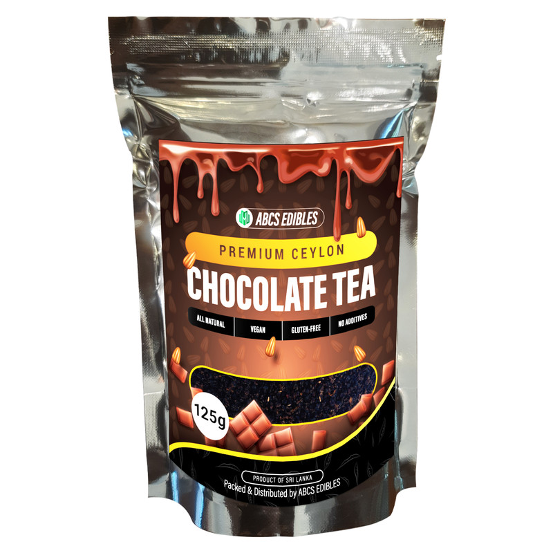 Chocolate Flavored Black Tea Pure Ceylon Premium Blend Loose Leaf