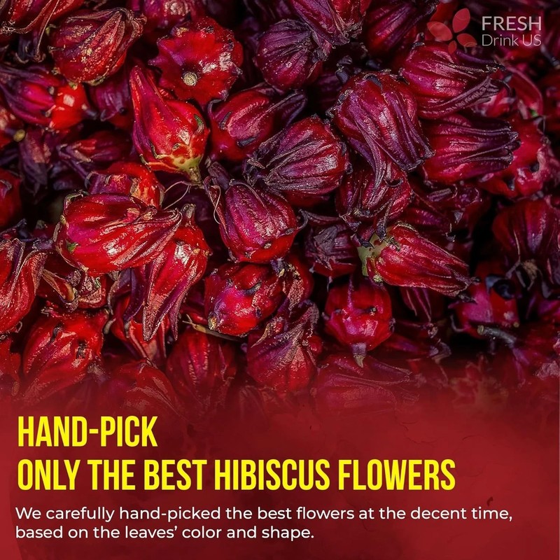 Premium 140 Hibiscus Flowers Tea Bags, 100% Natural, Handmade & Pure from Hibi.. gallery