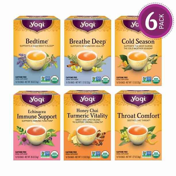 Yogi Tea – Get Well Variety Pack Sampler (6 Pack) – Herbal Teas for Cold & Flu..