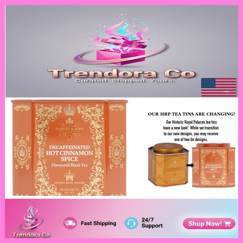 Exquisite Decaf Hot Cinnamon Spice Tea, 30 Sachets – Perfect Gift for Tea Lovers