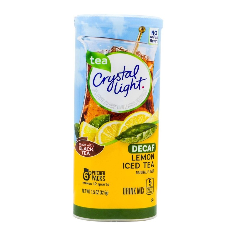 Crystal Light Sugar-Free Decaffeinated Lemon Iced Tea Naturally Flavored Powd...
