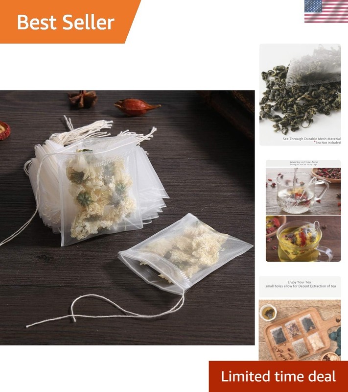 Versatile 200PCS Nylon Tea Strainer Bags – Perfect for Custom Herbal Blends