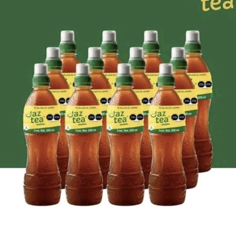 Jaz Tea Green Jasmine Bottled Tea & Infusion Liquid 500 ml Pack of 12 Pantry