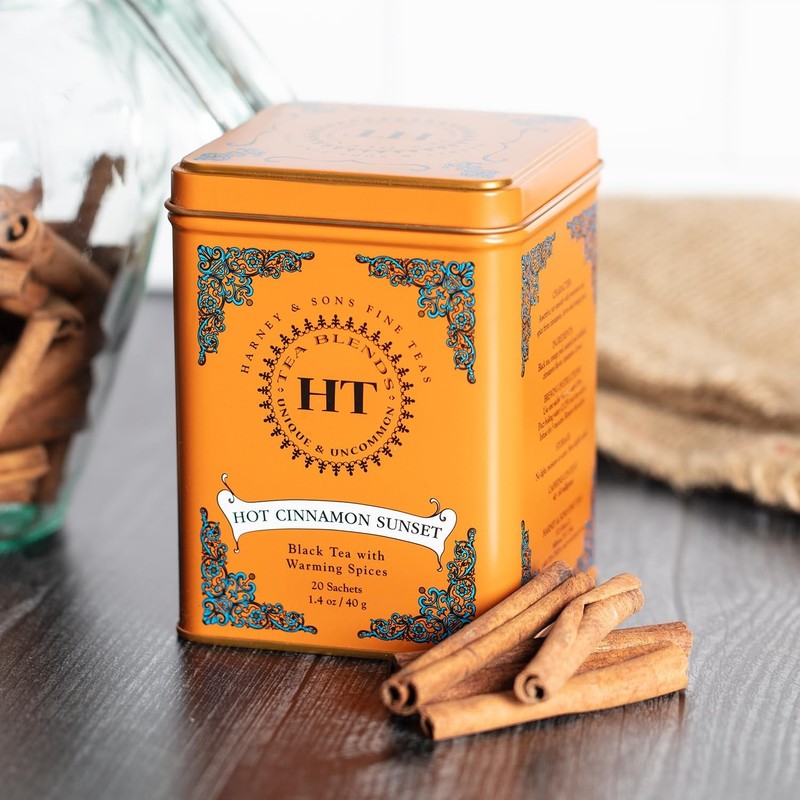 Hot Cinnamon Sunset Tea - Caffeinated Black Tea with Cloves & Orange, 20 Pack gallery