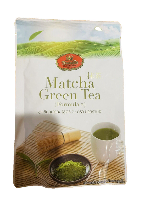 ChaTraMue Matcha Green Tea Powder Formula 2 Natural Thai Tea (99.9% Matcha) 100g