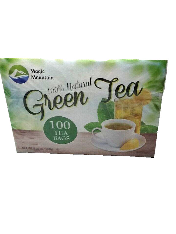 Lot of 2 Pack Magic Mountain 100 Natural Green Tea-200 tea bags Exp 06/26