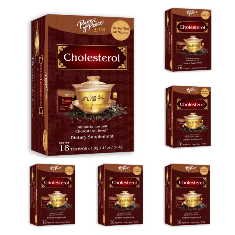 Cholesterol Tea Herbal Tea, 18 Tea Bags Each Box -(6 Boxes) Prince of Peace