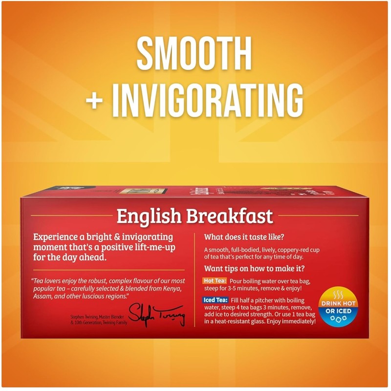Individually Wrapped English Breakfast Tea, 100 Bags