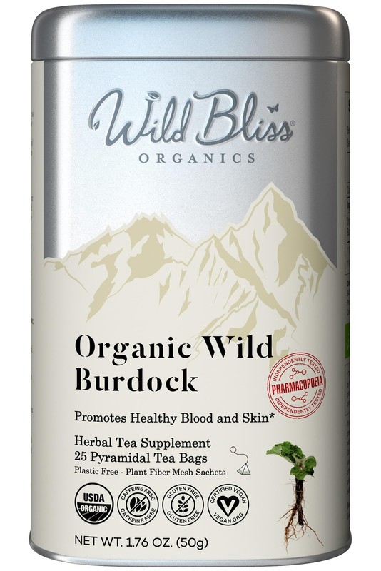 Organic Burdock Root Tea Caffeine Free Herbal Detox Support Pharmacopoeia Q…