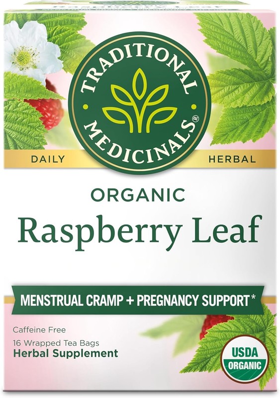 Organic Raspberry Leaf Herbal Tea, Eases Menstrual Cramps & Supports Healthy