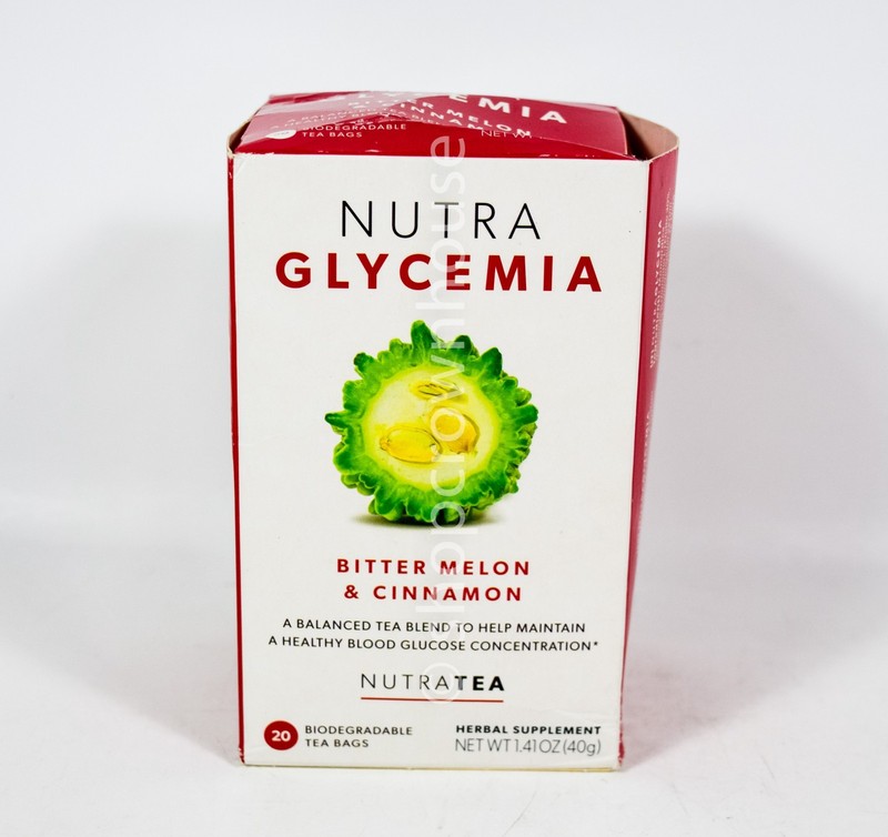 Nutratea Nutra Glycemia Tea Bitter Melon and Cinnamon 20 Herbal Tea Bags 06/2026