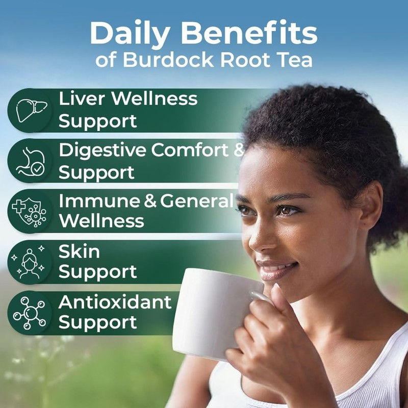 Carefully Sourced Burdock Root Tea - 50 Bags for Refreshing Relaxation gallery