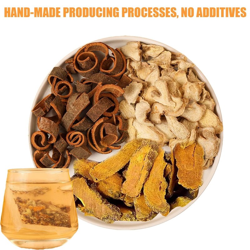 Turmeric, Ginger, Cinnamon Tea Bags, 100% Natural & No Additives & Caffeine Free gallery