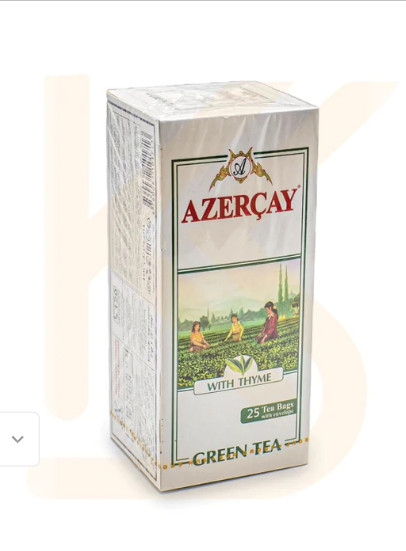 AzerCay Green Tea THYME 25tb зеленый чай с Чабрецом NO GMO KOSHER AZERBAIJAN gallery