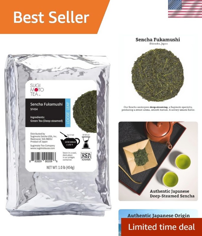Japanese Sencha Fukamushi Green Tea Loose Leaf Bulk .0 lb 454 g