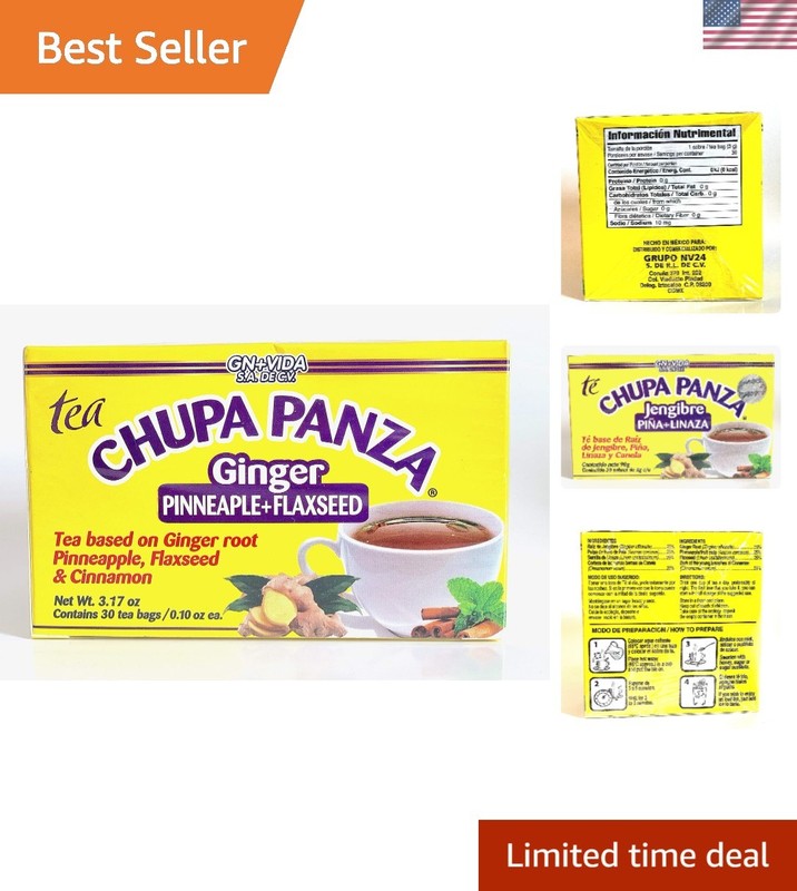 30 Count Chupa Panza Tea – Natural Ginger Flaxseed Detox for Weight Management