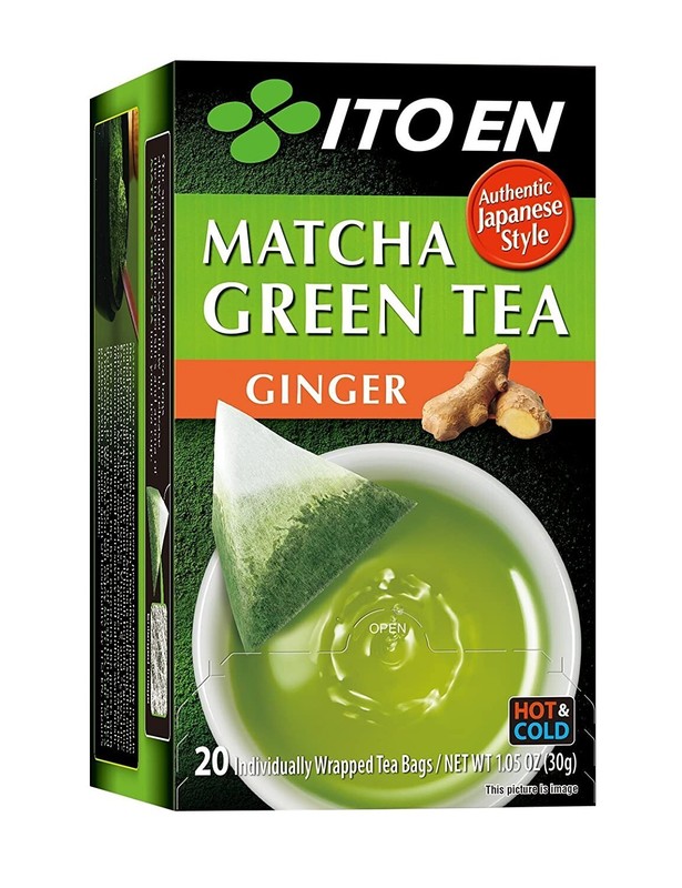 NIB Ito En Authentic Japan Style Matcha Green Tea Ginger 20ct Bag Holiday Father