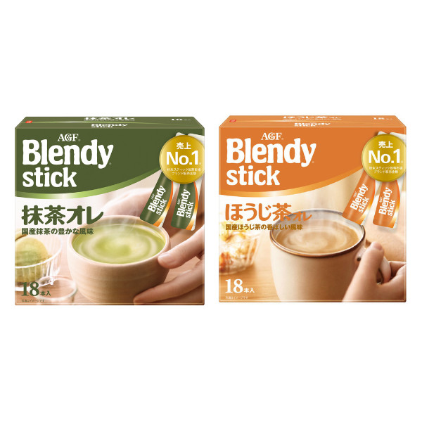 AGF Blendy Stick Instant Matcha Au Lait Houjicha Au Lait Cafe Au Lait from Japan