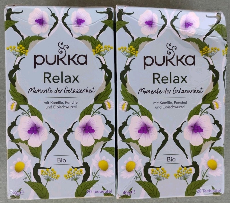Pukka Relax Tea 20 Bags 2-Pack Exp 05/2027 Damaged Boxes