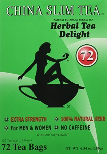 1 Box, China Slim Herbal Tea Extra Strength Delight 72 Tea Bags