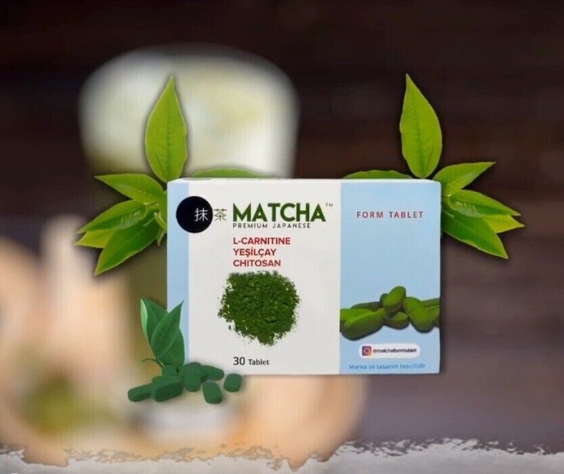 30 Tabs Matcha Form Tea Tablet Premium Japanese Detox Antioxidant Burner Natural gallery