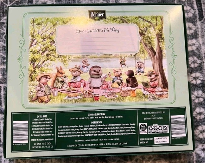 Aldi Benner Tea Co Tea Party Collection Caffeine Free Herbal Tea Assortment NEW gallery