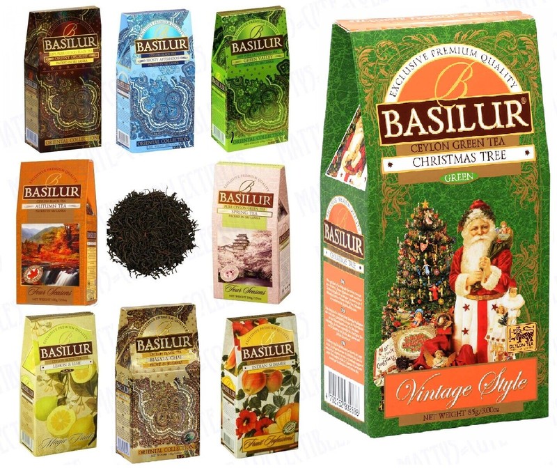 BASILUR Ceylon Pure Black Green Fruits Loose Tea 100g Sri Lanka