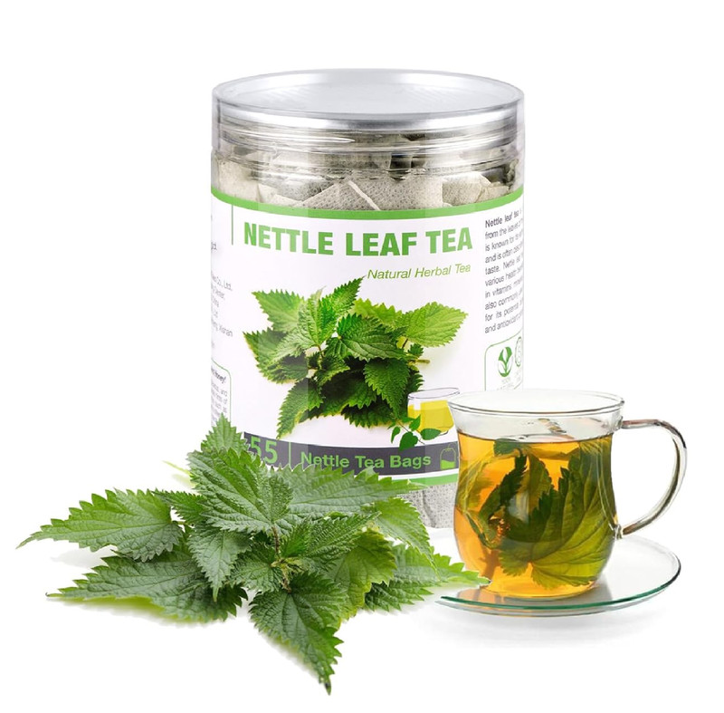 55 Nettle Leaf Tea Bags, 100% Natural & Pure Stinging Nettle Tea, Dried Nettle H