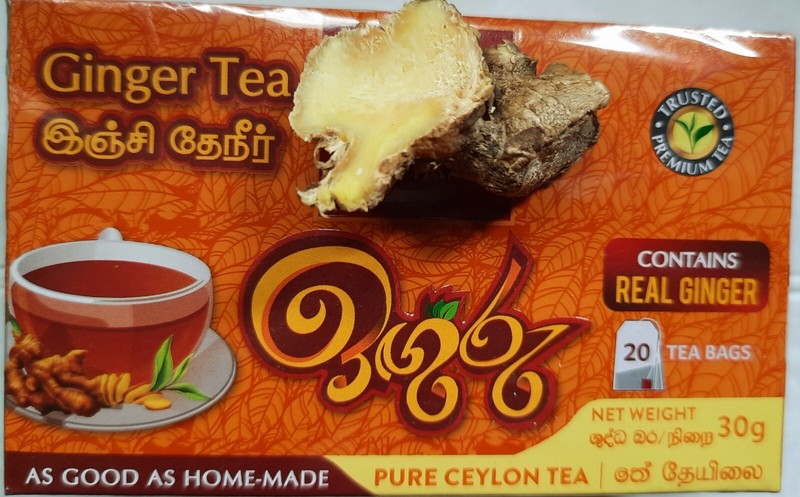 Tea Tang Real Ginger Tea Pure Ceylon spicy Flavor Winter Fighting Cold and Flu