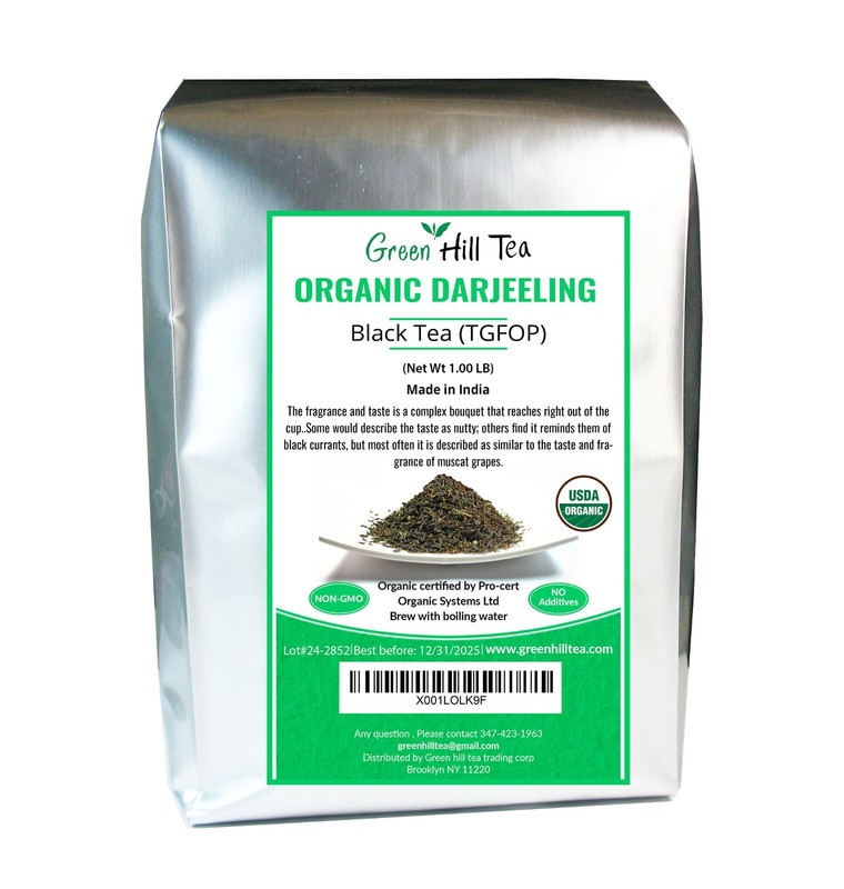 Organic Darjeeling Tea (TGFOP) second flush black tea loose leaf tea 1 LB x 2