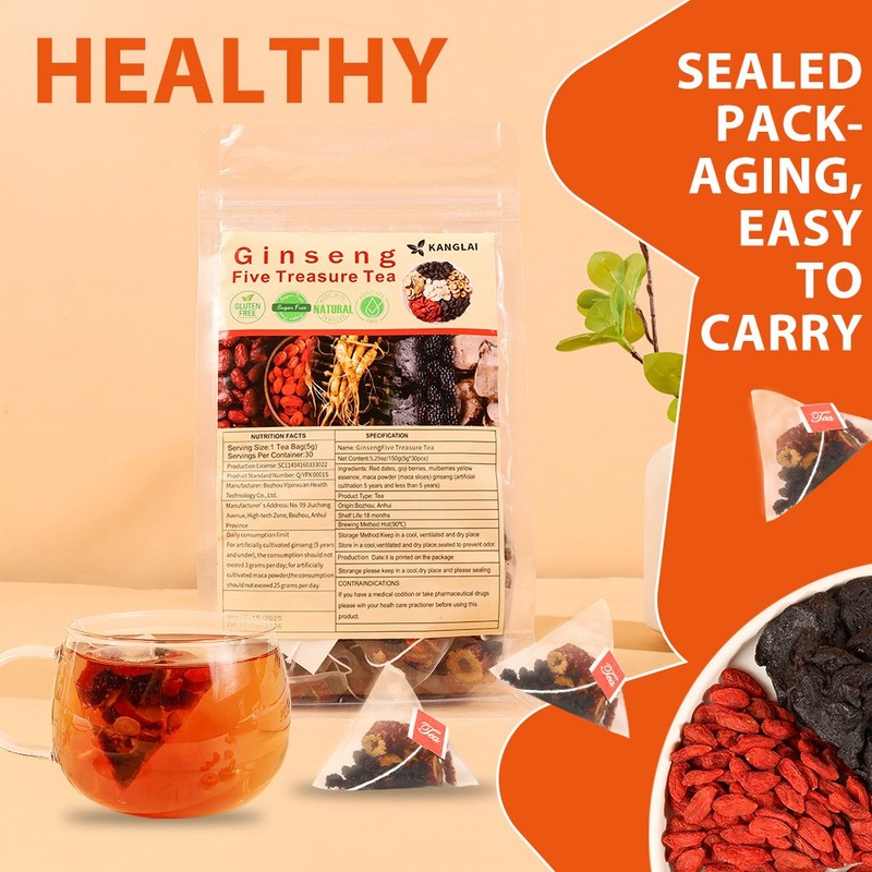 Ginseng Five treasure tea , Kidney tea ,liver tea , red date kidney health gallery