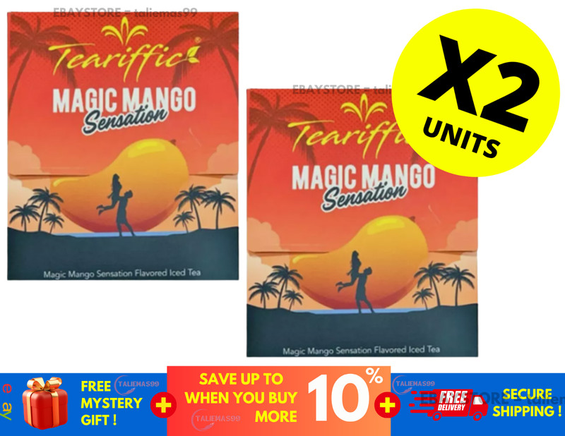 Teariffic Magic Mango Sensation Sexual Men Herb Energy Coffee 2 Box (24 Sachets)