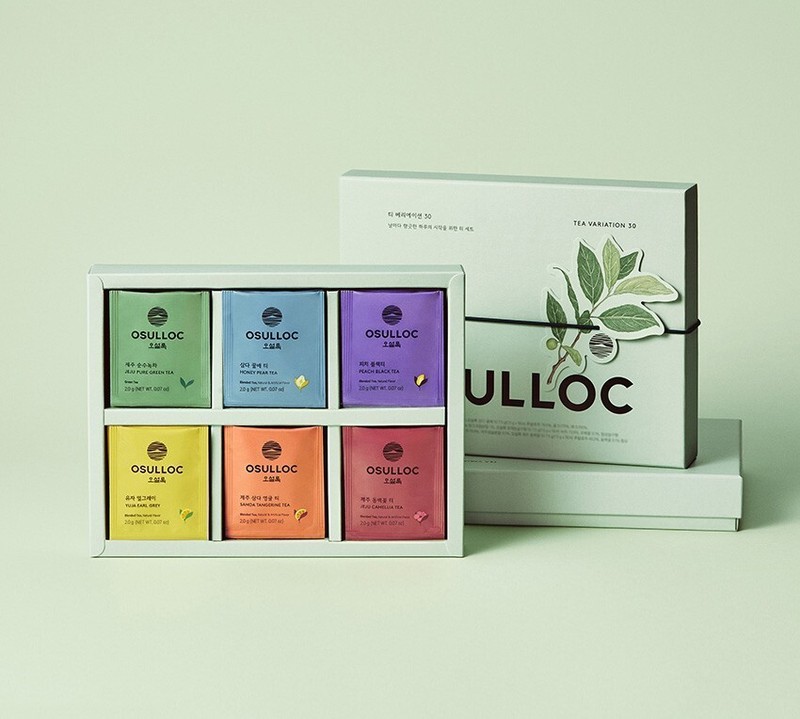 OSULLOC Premium Tea Variation Gift Set – 6 Flavors Tea Collection (30 Teabags)