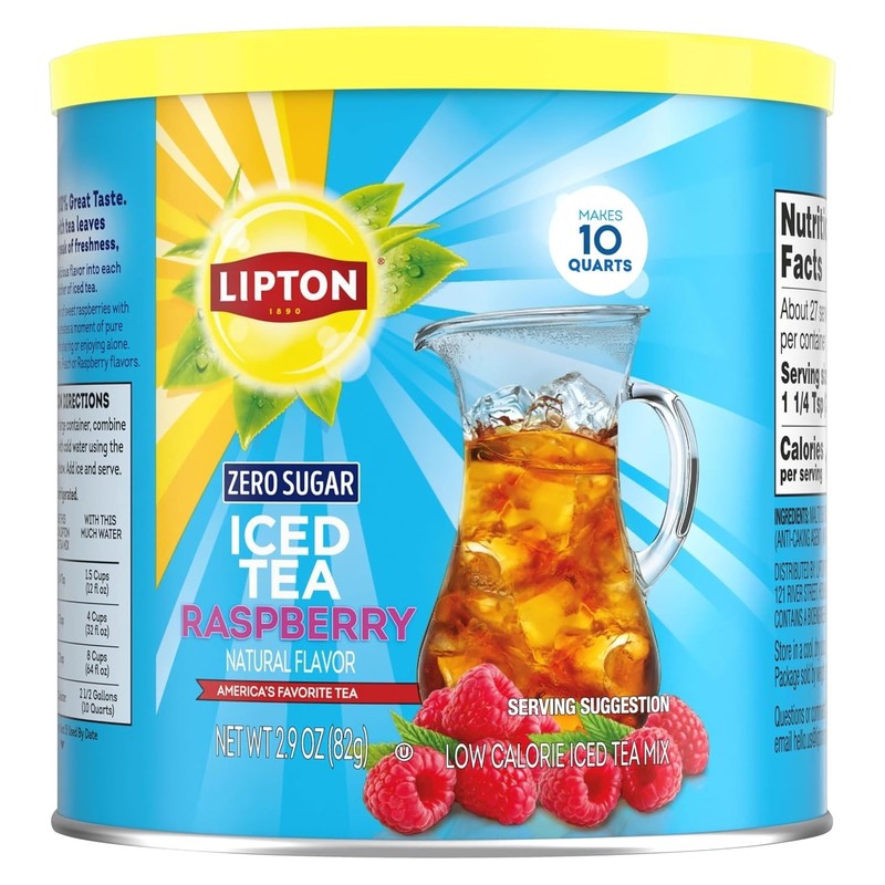 Refreshing Raspberry Iced Tea Mix 2.6 Ounce Powdered Beverage Easy to Prepare gallery