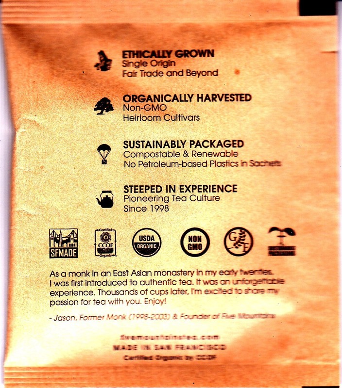 Five Mountains Tea Heirloom Organic Crimson 9 sachets, see description gallery