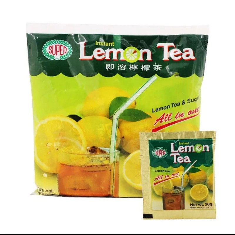 SUPER Instant Lemon Tea Mix Powder Lemon Tea All In One (20g x 20 sachets) 400g