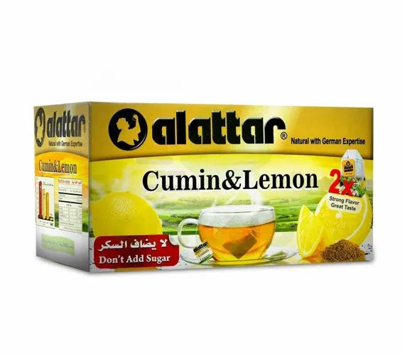 Alattar Cumin & Lemon Herbal Tea 20 Bags – Natural Sugar-Free Drink