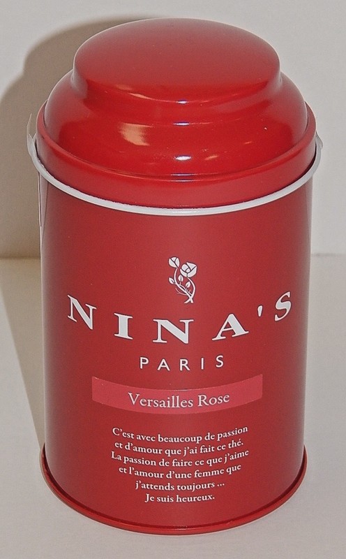 NINA’S PARIS VERSAILLES ROSE FLAVORED BLACK TEA LOOSE NEW METAL TIN 100g/3.52 oz