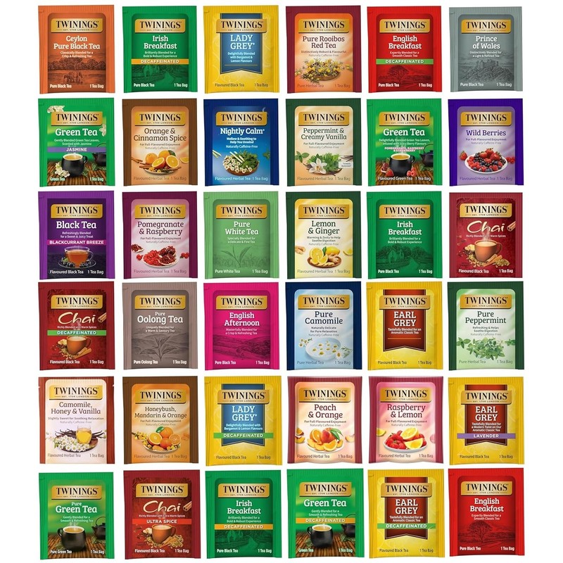 Twinings Tea Bags Sampler Assortment Variety Pack (36 Count)