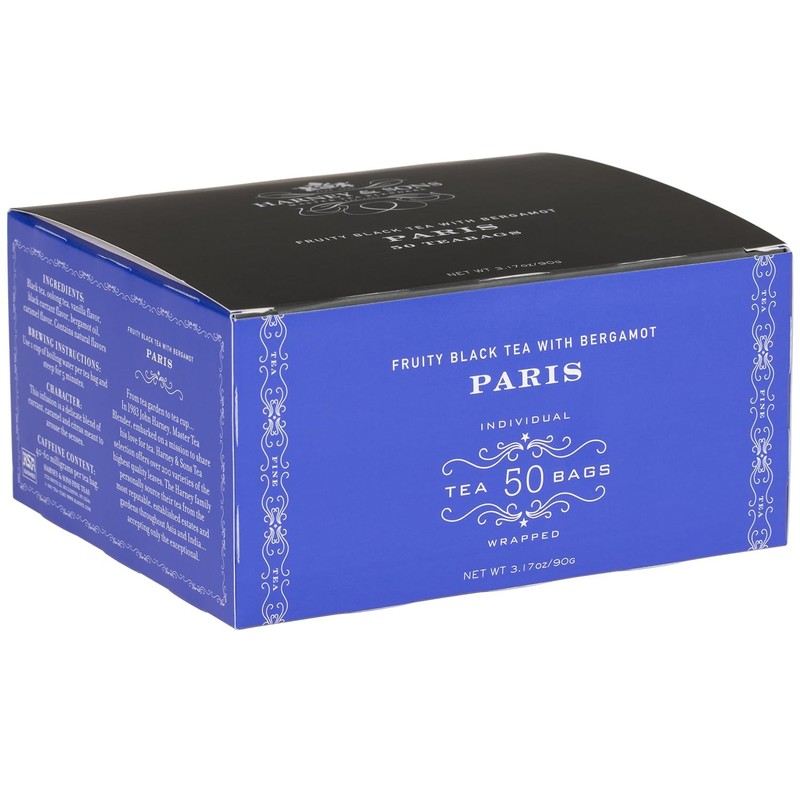 Harney & Sons Fruity Black Tea with Bergamot, Paris, 50 Tea Bags Wrapped