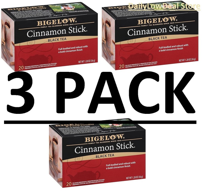 3 PACK – Bigelow Tea Cinnamon Stick Black Tea 20 Bag (Total 60)
